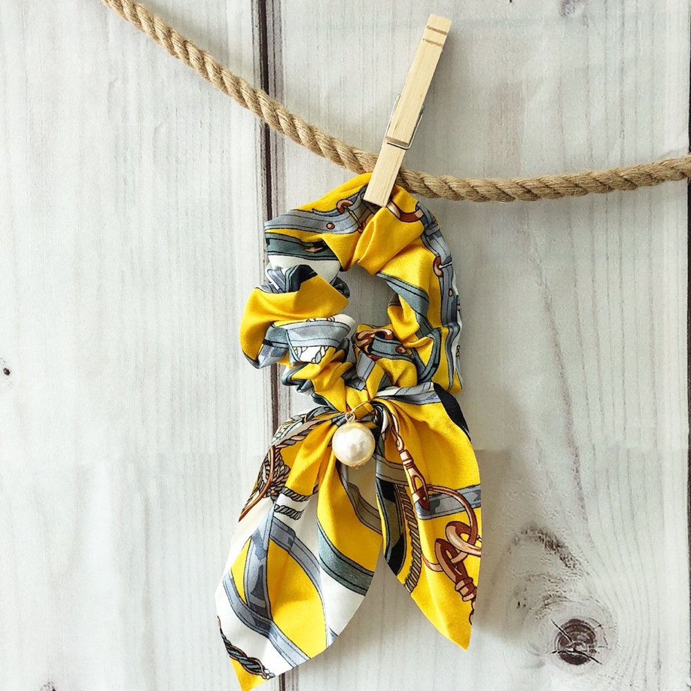 Bow Scrunchies for Hair, Ribbon Hair Scrunchies